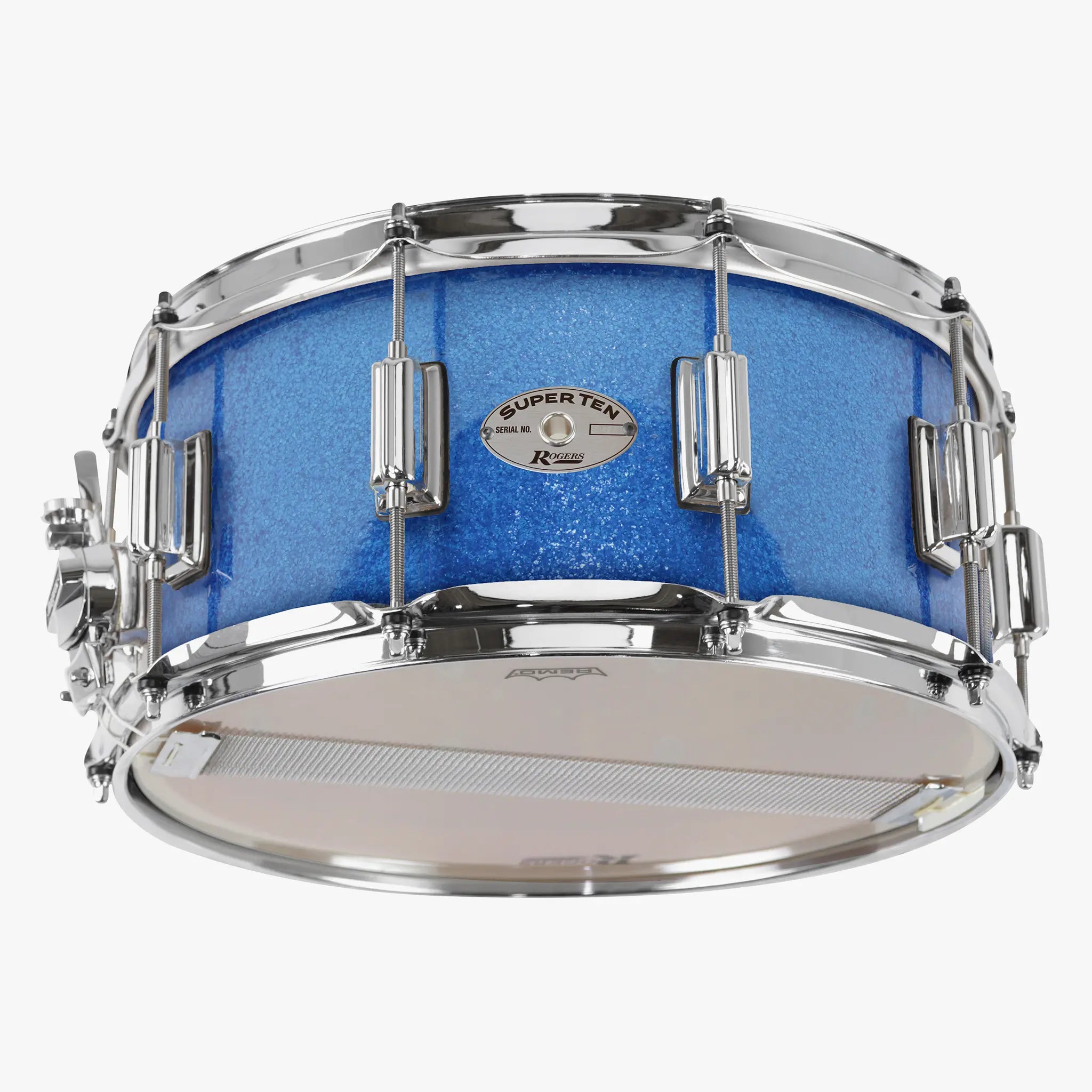 ~NEW!~ Rogers ST37BS SuperTen Series 6.5x14 Snare Drum in Blue Sparkle (SAVE OVER $250!)
